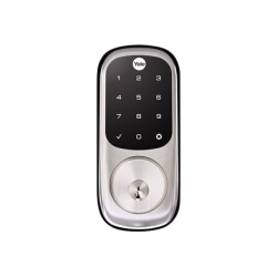 Yale Real Living YRD226 Assure Lock Touchscreen Deadbolt - Door lock - key, electronic - smart lock - 5 pins - touch keypad - Wi-Fi - satin nickel