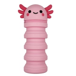 Little Yellow Bicycle® Silicone Pencil Case, Axolotl, 2-3/4" x 9", Pink