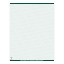 Medicaid-Compliant High-Security Perforated Laser Prescription Forms, Full Sheet, 1-Up, 8-1/2" x 11", Green, Pack Of 500 Sheets