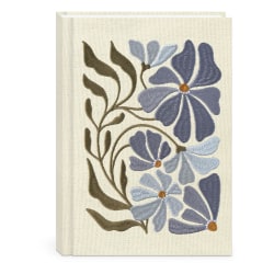 Lady Jayne Embroidered Canvas Hardcover Journal, 6" x 8-1/2", Ruled, 192 Pages, Aster