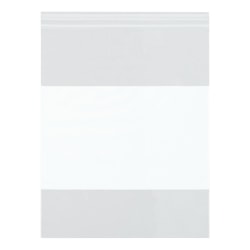 Partners Brand 2 Mil White Block Reclosable Poly Bags, 10" x 12", Clear, Case Of 1000