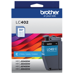 Brother® LC402 Cyan Ink Cartridge, LC402C