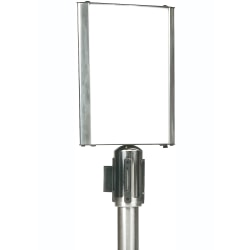 CSL Double-Sided Sign Holder For 9' Stanchion, 10" x 12", Silver
