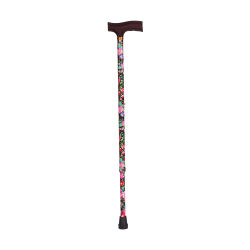 DMI® Adjustable Derby Top Aluminum Folding Walking Cane, 40", Floral
