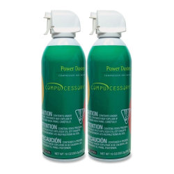 Power Duster Compressed Gas Duster, 10 Oz, Pack Of 2