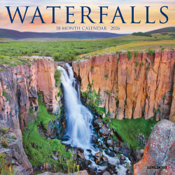 2026 Willow Creek Press Monthly Mini Wall Calendar, 7" x 7", Waterfalls, January To December, 53812