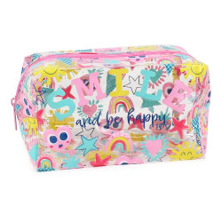 Office Depot® Brand Poly Pencil Pouch, 4" x 7", Clear/Smile