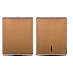 Alpine Industries Brushed Stainless Steel C-Fold/Multi-Fold Paper Towel Dispensers, Copper, Pack Of 2 Dispensers