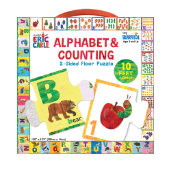 Briarpatch The World Of Eric Carle Alphabet & Counting 2-Sided Floor Puzzle