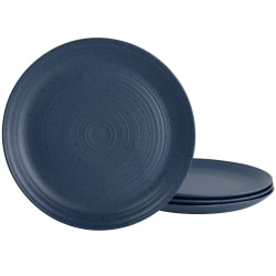 Bee and Willow Home Milbrook 10" 4-Piece Dinner Plate Set, Speckled Blue