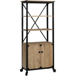 Sauder® Steel River 70"H 5-Shelf Bookcase, Milled Mesquite