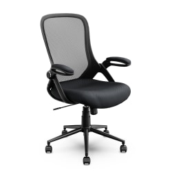 Click365 Flip Ergonomic Mesh Mid-Back Office Task Chair, Black