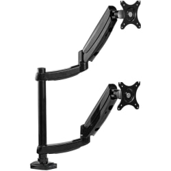 Fellowes® Platinum Series Dual-Stacking Arm For Monitors Up To 27", 27 3/16"H x 35 3/8"W x 3 1/4"D, Black, 8043401