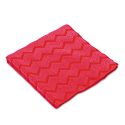 Rubbermaid® Commercial HYGEN Microfiber Cleaning Cloths, 16x16, Red, 12/CT