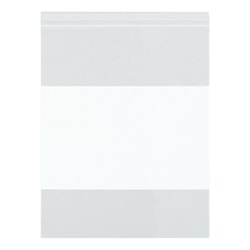 Partners Brand 4 Mil White Block Reclosable Poly Bags, 13" x 18", Clear, Case Of 500