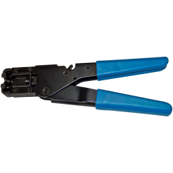 Vericom Ratcheting Coaxial Compression Tool, 1-1/4" x 3", Black/Blue