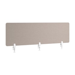 WorkPro Motiva Desktop Privacy Screen, 18"H x 58"W x 2"D, Warm Beige, Installation Included