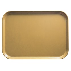 Cambro Camtray Rectangular Serving Trays, 15" x 20-1/4", Earthen Gold, Pack Of 12 Trays