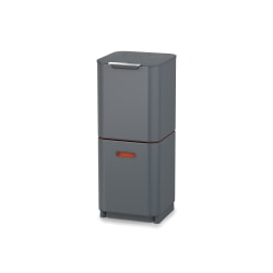 Joseph Joseph Vertical Waste And Recycling Bin, 40 Liters, Graphite