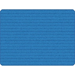 Carpets for Kids® KIDSoft™ Subtle Stripes Tonal Solid Rug, 6' x 9', Primary Blue