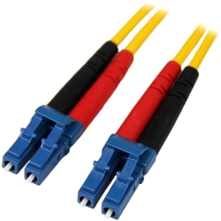 StarTech.com 1m Fiber Optic Cable - Single-Mode Duplex 9/125 LSZH Fiber Jumper Cord - LC/LC - Connect fiber network devices for high-speed transfers with LSZH rated cable - 1m LC Fiber Optic Cable - 1 m LC to LC Fiber Patch Cable