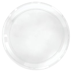 Amscan Round Plastic Platters, 16", Clear, Pack Of 5 Platters