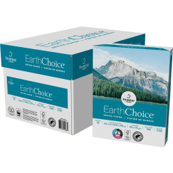 Domtar EarthChoice® Office Multi-Use Printer & Copy Paper, 10 Reams, White, Letter (8.5" x 11"), 5000 Sheets Per Case, 20 Lb, 92 Brightness