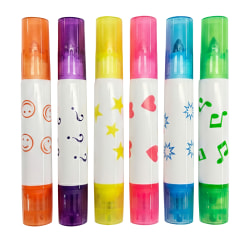 Office Depot® Brand Stamp Marker Set, Assorted Colors, Set Of 6 Markers
