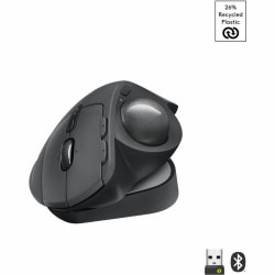 Logitech MX Ergo S Plus Advanced Wireless Trackball Mouse, Graphite