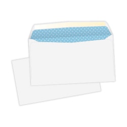 Quality Park® #6 Business Envelopes, Security, Gummed Seal, White, Box Of 500