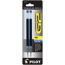 Pilot G2 Gel Refill, Fine Point, 0.7mm, Blue Ink, Pack of 2 Refills