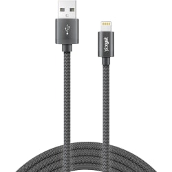 XYST Charge and Sync USB to Lightning Braided Cable, 10 Ft. (Black) - 10 ft Lightning/USB Data Transfer Cable - XYSL10204B
