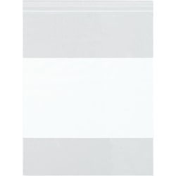 Office Depot® Brand 6 Mil White Block Reclosable Poly Bags, 5" x 7", Clear, Case Of 1000