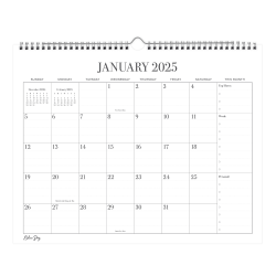 2025 Blue Sky Monthly Wall Calendar, 15" x 12", Plan It All, January 2025 To December 2025