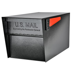 Mail Boss Mail Manager Rear-Locking Street Safe, 11-1/4"H x 10-3/4"W x 21"D, Black