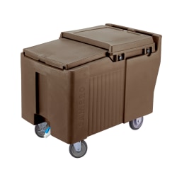 Cambro SlidingLid Ice Caddy, 175-Lb Capacity, Dark Brown