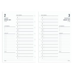 2024 TUL® Discbound Daily Planner Refill Pages, Hourly Appointment Times, Junior Size, January To December