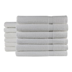 1888 Mills Durability Bath Towels, 22" x 44", White, Pack Of 120 Towels