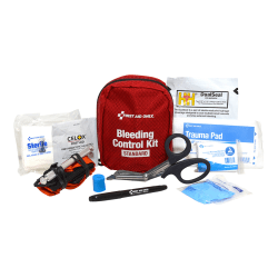 First Aid Only Texas Mandate Bleeding Control Kit, Red
