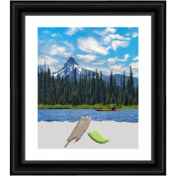 Amanti Art Corded Picture Frame, 24" x 28", Opening Size 20" x 24" (Matted To 16" x 20"), Black