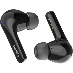 Belkin SoundForm Motion True Wireless Earbuds - Mono, Stereo - True Wireless - Bluetooth - 32.8 ft - Earbud - Binaural - In-ear - Noise Canceling - Black
