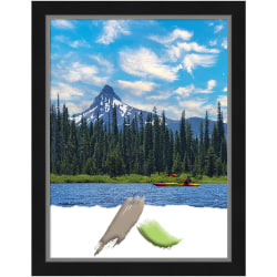 Amanti Art Eva Black Silver Picture Frame, 21" x 27", Matted For 18" x 24"
