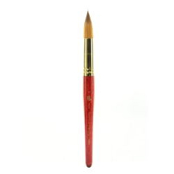 Princeton Series 4050 Heritage Synthetic Sable Watercolor Short-Handle Paint Brush, Size 30, Round Bristle, Sable Hair, Red
