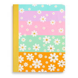 Eccolo CompBook, 7-1/2" x 9-3/4", 1 Subject, College Rule, 80 Sheets, Daisies