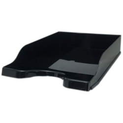 Deflecto Antimicrobial DocuTray Paper Tray, 2-5/8"H x 10-3/16"W x 13-13/16"D, Black