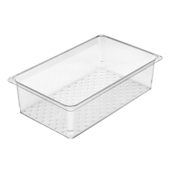 Cambro Camwear GN 1/1 Size 5" Colander Pans, Clear, Set Of 6 Pans