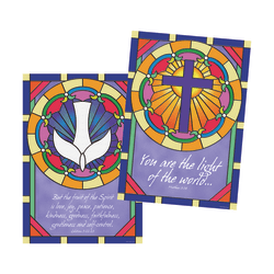 Barker Creek® Poster Duet Set, Stained Glass, Pack Of 2