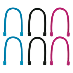 Ativa™ Flexible Silicone Ties, 6", Assorted, Pack Of 6, 27453