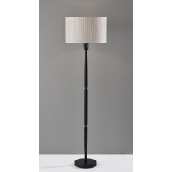 Adesso Nigel 61"H Floor Lamp, Linen/Black