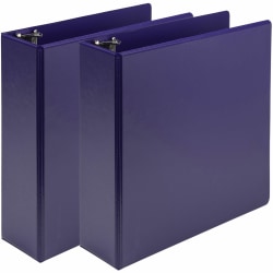 Samsill Earth's Choice Plant-based View Binders - 3" Binder Capacity - Letter - 8 1/2" x 11" Sheet Size - 3 x Round Ring Fastener(s) - Chipboard, Polypropylene, Plastic - Purple - Recycled - Durable, Clear Overlay, Non-glare, PVC-free, Non-stick